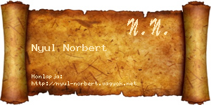 Nyul Norbert névjegykártya