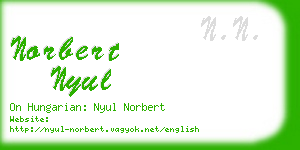 norbert nyul business card